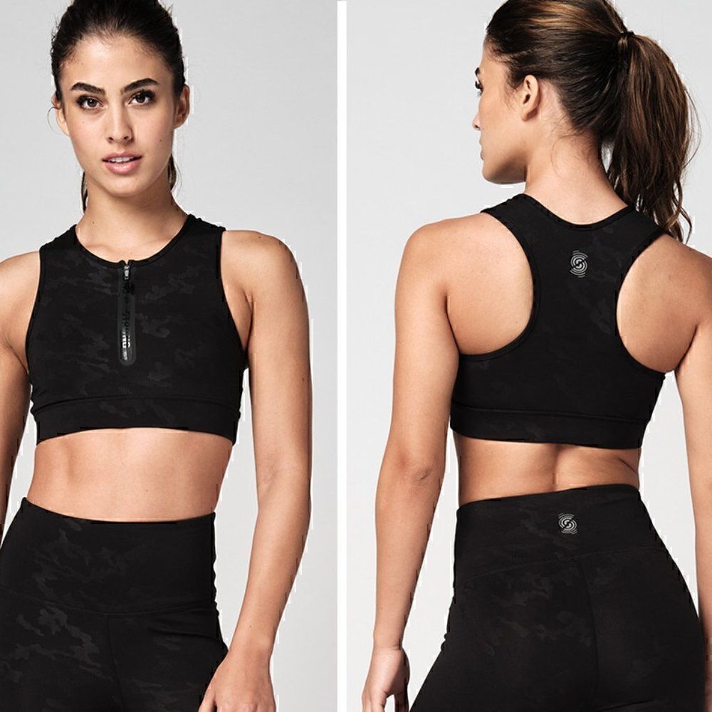 M Strong Nation by Zumba Active Zipper Sports Bra NWT